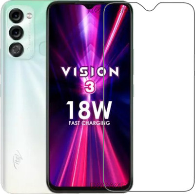 DSCASE Tempered Glass Guard for Itel Vision 3(Pack of 1)