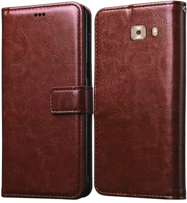 Casesily Flip Cover for Samsung Galaxy C9 Pro Leather Wallet Case(Brown, Cases with Holder, Pack of: 1)