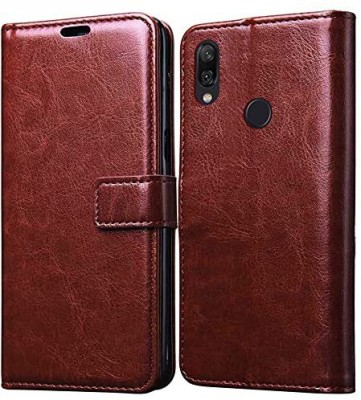 MOBCURE Flip Cover for Redmi Note 7 Pro(Brown, Cases with Holder, Pack of: 1)