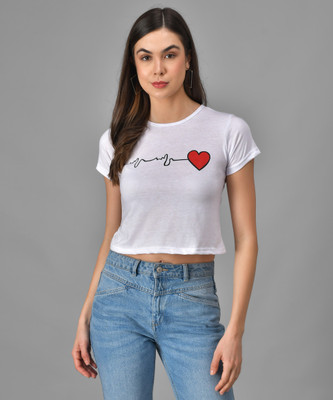 vivient Casual Printed Women White Top