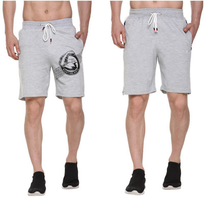 Keshavi Printed Men Grey Regular Shorts