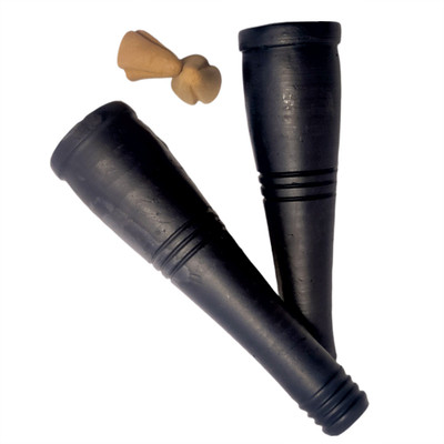 Desi Mitti Handmade Chillum With Gitti, Terracotta Chillum With Gitti Decorative Showpiece  -  9.5 cm(Clay, Black)