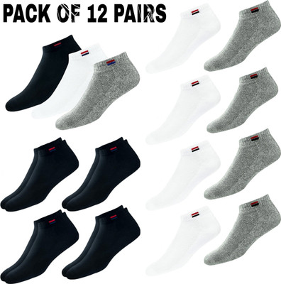 WELLRIGHT Men & Women Solid Ankle Length(Pack of 12)