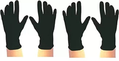 brikshi Pure Cotton Washable & Reusable Hand Gloves Protection from Sun burn Pack of 2 Riding Gloves(Black)