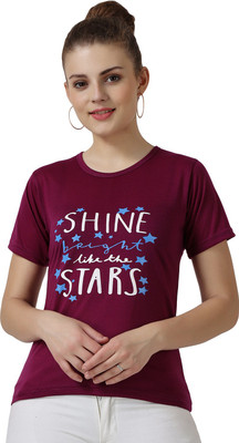 AFFAIR Casual Printed Women Purple Top