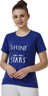 AFFAIR Casual Printed Women Dark Blue Top