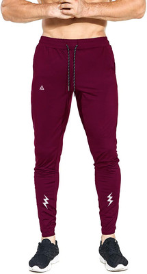 AVOLT Self Design Men Maroon Track Pants