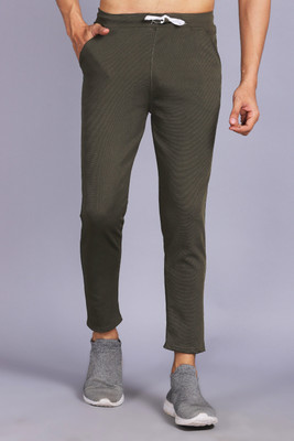 DCR Solid Men Olive Track Pants