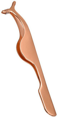 Digital Shoppy 1 PC Tweezers False Eyelash Curler Clip Make Up Accessories Tools ( Rose Gold )