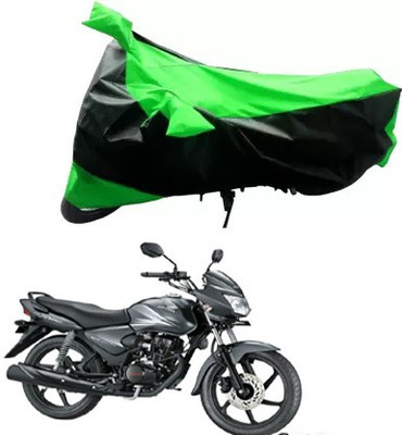 JVG Two Wheeler Cover for Honda(CB Shine, Black, Green)
