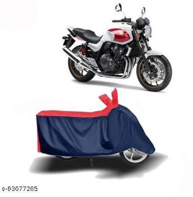 KEDIT Two Wheeler Cover for Honda(CB 400, Red, Blue)