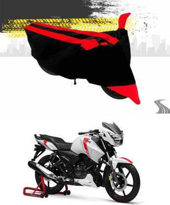 STAR TRADING LIFE Waterproof Two Wheeler Cover for TVS(Apache, Black, Red)