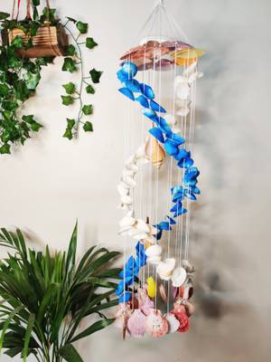 shellkrafts Spiral shell chime Earthenware Windchime