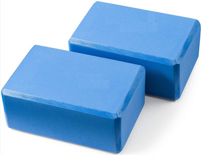 LACOPINE High Density EVA Foam Fitness Yoga Blocks Bricks to Support and Deepen Poses Yoga Blocks(Blue Pack of 2)