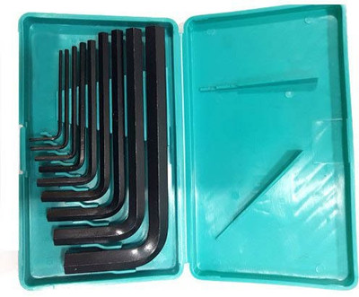 NSV 9 Pieces Hex Allen Key Wrench L Shape Repair Tool Set Allen Key Set Allen Key Set