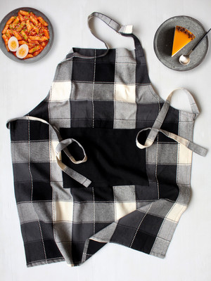 Peperhomia Cotton Home Use Apron - Free Size(Black, Single Piece)