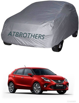 ATBROTHERS Car Cover For Toyota Glanza V CVT Petrol (Without Mirror Pockets)(Grey)