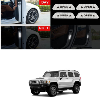 XZRTZ Car Door Open Anti-Collision Reflective Stickers Tape I66 Matte, Glossy, Chrome GM Hummer H3 Side Garnish