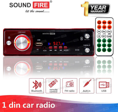 SOUND FIRE SF-009 (RED) BLUETOOTH/USB/SD/AUX/FM/MP3 Car Stereo(Single Din)