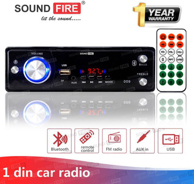 SOUND FIRE SF-009 (BLACK) BLUETOOTH/USB/SD/AUX/FM/MP3 Car Stereo(Single Din)