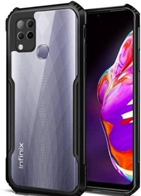 Mersal Back Cover for infinix Hot 10s, Premium Soft Bumper Anti Scratch(Black)
