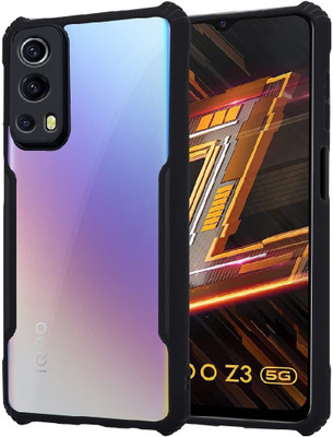 Mersal Back Cover for IQoo Z3 5G : :Gloss Finish Boom TPU(Black)