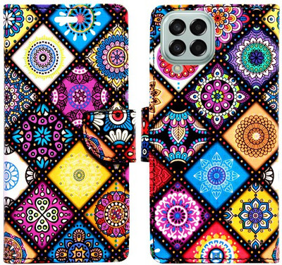 Realgo Flip Cover for Samsung Galaxy M33 5G(Purple, Pack of: 1)