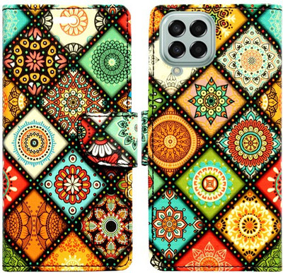 Realgo Flip Cover for Samsung Galaxy M33 5G(Orange, Pack of: 1)