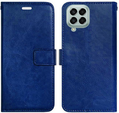 Realgo Flip Cover for Samsung Galaxy M33 5G(Blue, Pack of: 1)