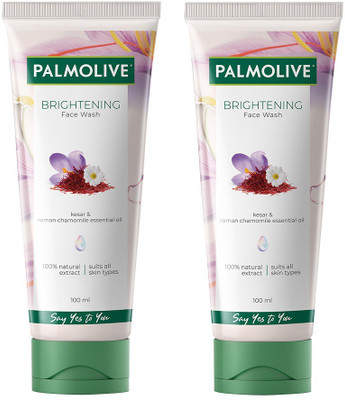 PALMOLIVE Brightening Gel Face wash, 100ml x 2 (200ml) (Pack of 2) Face Wash (200 ml)