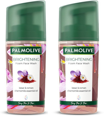 PALMOLIVE Brightening Foam Facewash, 100ml x 2 (200ml) (Pack of 2) Face Wash (200 ml)
