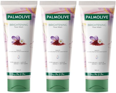 PALMOLIVE Brightening Gel Face wash, 100ml x 3 (300ml) (Pack of 3) Face Wash  (300 ml)