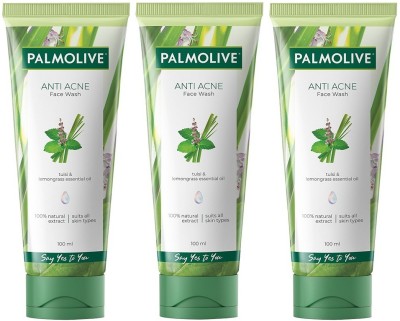 PALMOLIVE Anti Acne Purifying Gel Face wash, 100ml x 3 (300ml) (Pack of 3) Face Wash  (300 ml)