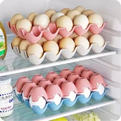 BIZOLO New Plastic Egg Box 30 Grid Egg Storage Box for Refrigerator ( Pack Of 2 )  - 1 dozen Plastic Egg Container