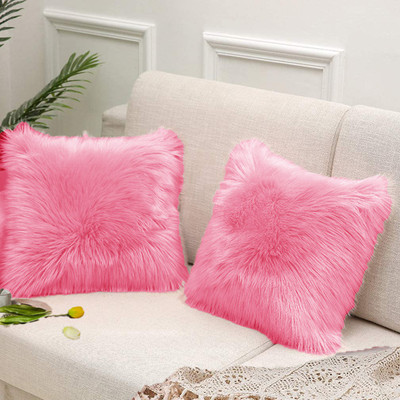 Catchyx Cart Microfibre Solid Cushion Pack of 2(LIGHT PINK)