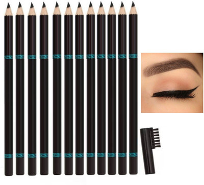 tanvi27 WATER PROFF LONG LASTING MATTE FINISH BLACK EYE BROW PENCIL(BLACK)