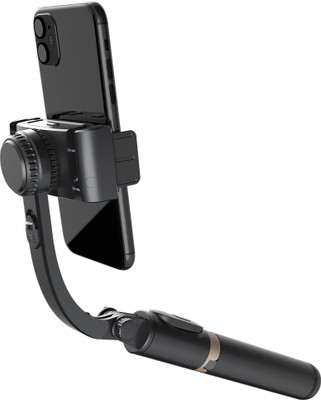 Wifton Gimbal for Smart with Extendable Bluetooth -XI Bluetooth Selfie Stick(Metal Black, Remote Included)