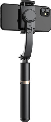 Wifton Gimbal With Bluetooth shutter Smart-IIV Bluetooth Selfie Stick(Dense Black, Remote Included)