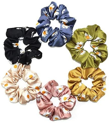 Shivoo Printed scrunchies Rubber Band(Multicolor)