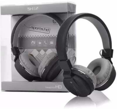 GUGGU WEK_690J_SH12 Over the head Bluetooth Headset Bluetooth(Black, On the Ear)