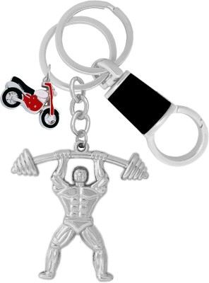 KYP Fashion Bike Pendant Dumbbell Barbell Shape Workout Gift for BodyBuilder Keyring Key Chain