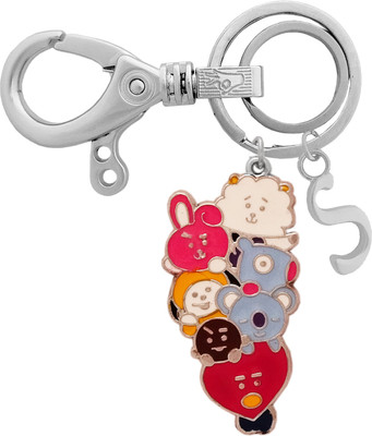 KYP Fashion All in One 7 Character BT21 BTS Kpop BTS Bangtan Boys Cartoon Alphabet S Pendant Key Chain