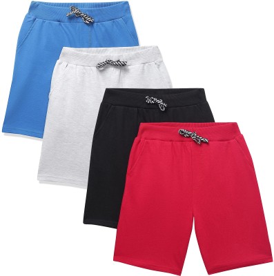 MNOP Short For Boys Casual Solid Pure Cotton(Multicolor, Pack of 4)