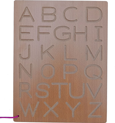MECDOIT INTERNATIONAL Capital Alphabet Writing Tracing Board(Brown)