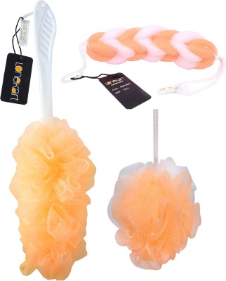 Lonekart Loofah(Pack of 3, Orange)