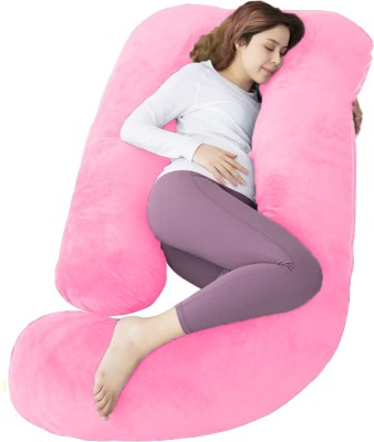 OneNonly Microfibre Solid Pregnancy Pillow Pack of 1(Baby Pink)