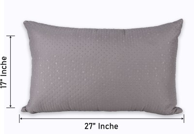 AYKA AYKA_005_Gusset_Pillow Polyester Fibre Solid Sleeping Pillow Pack of 1(Grey, White)