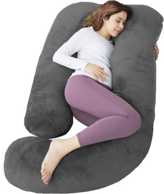 OneNonly Microfibre Solid Pregnancy Pillow Pack of 1(Grey)
