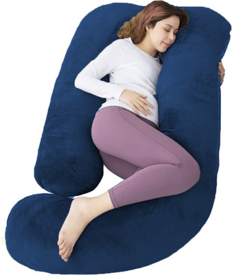 OneNonly Microfibre Solid Pregnancy Pillow Pack of 1(Dark Blue)