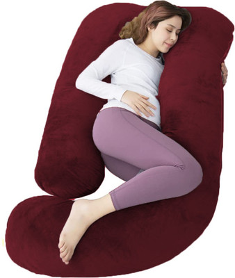 OneNonly Microfibre Solid Pregnancy Pillow Pack of 1(Maroon)